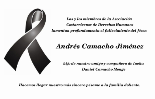 Condolencias Familia Camacho Jimenez Codehu
